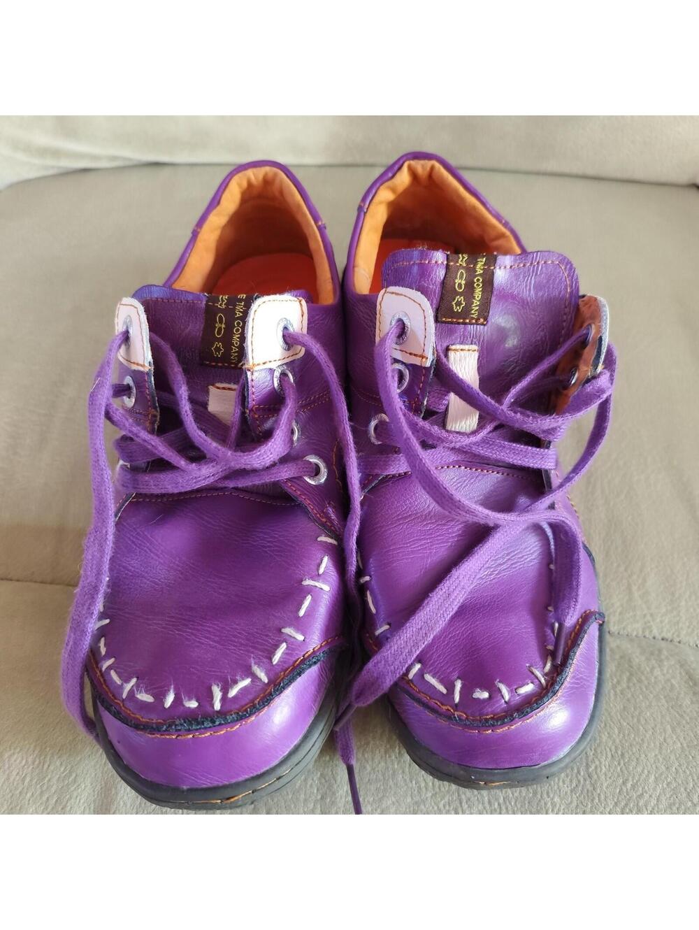 Tma Shoes Women's Size 11 Stumble Stuff Groovy Glides Washed Leather Purple